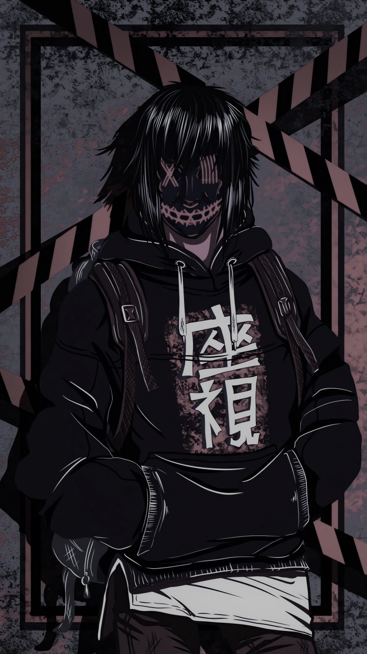 Dark Anime Badass Boy, Anime, Anime Art, Cartoon, Sleeve. Wallpaper in 720x1280 Resolution