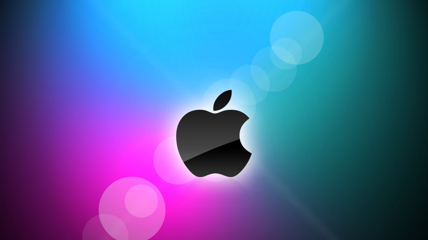 Apple, Heart, Logo, Graphics, Atmosphere. Wallpaper in 1366x768 Resolution