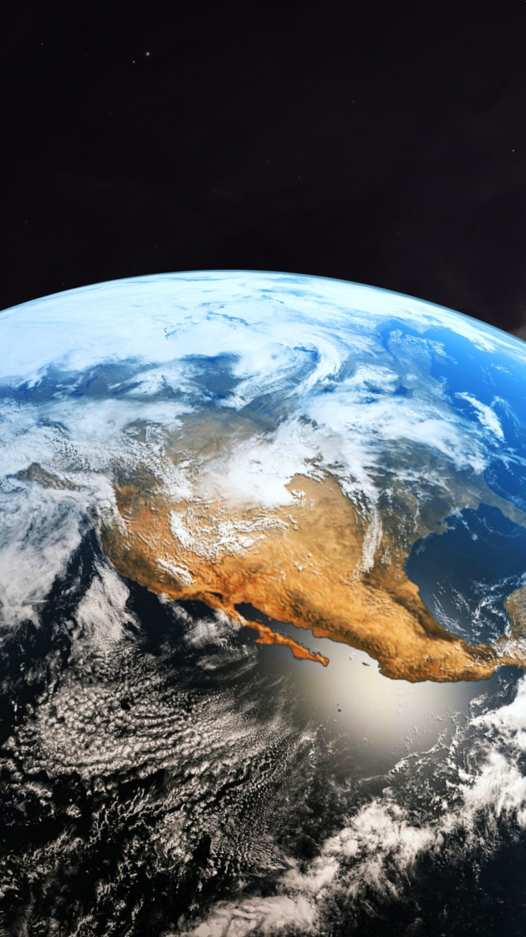 Blue and White Earth Planet. Wallpaper in 750x1334 Resolution