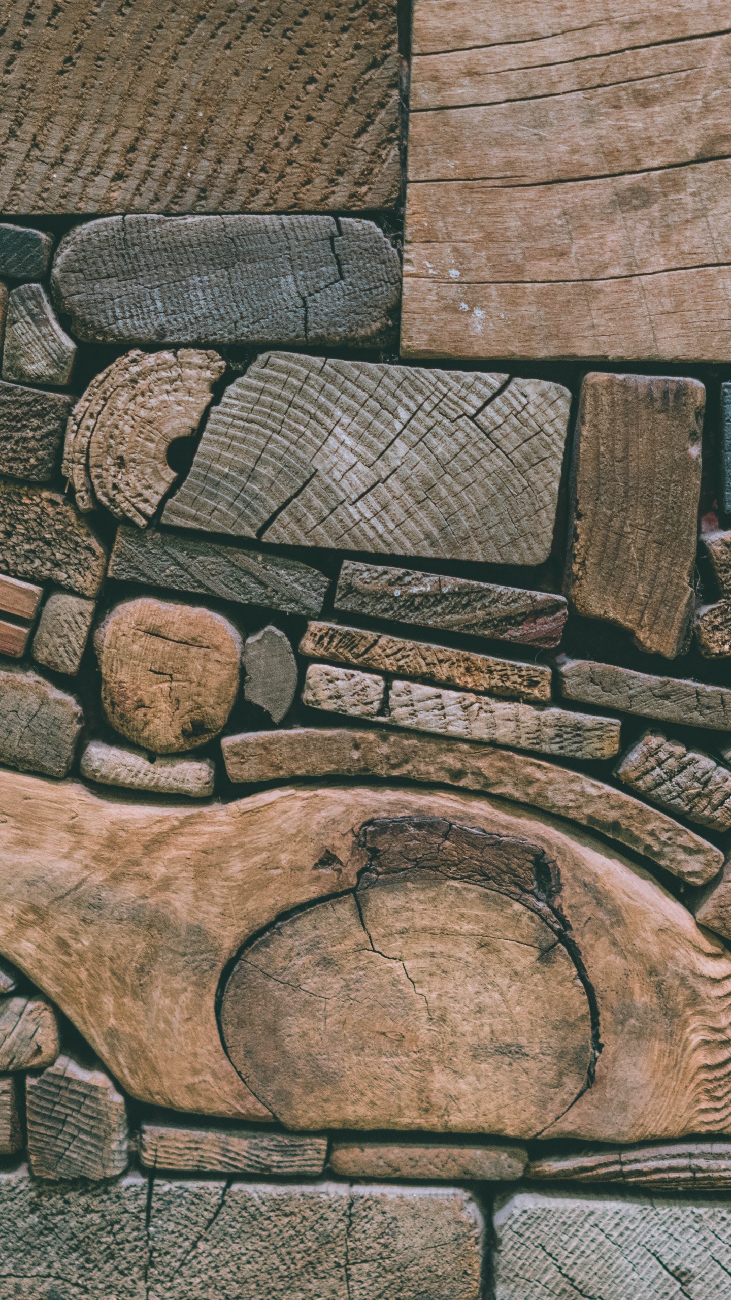 Brown Brick Wall With Hole. Wallpaper in 1440x2560 Resolution