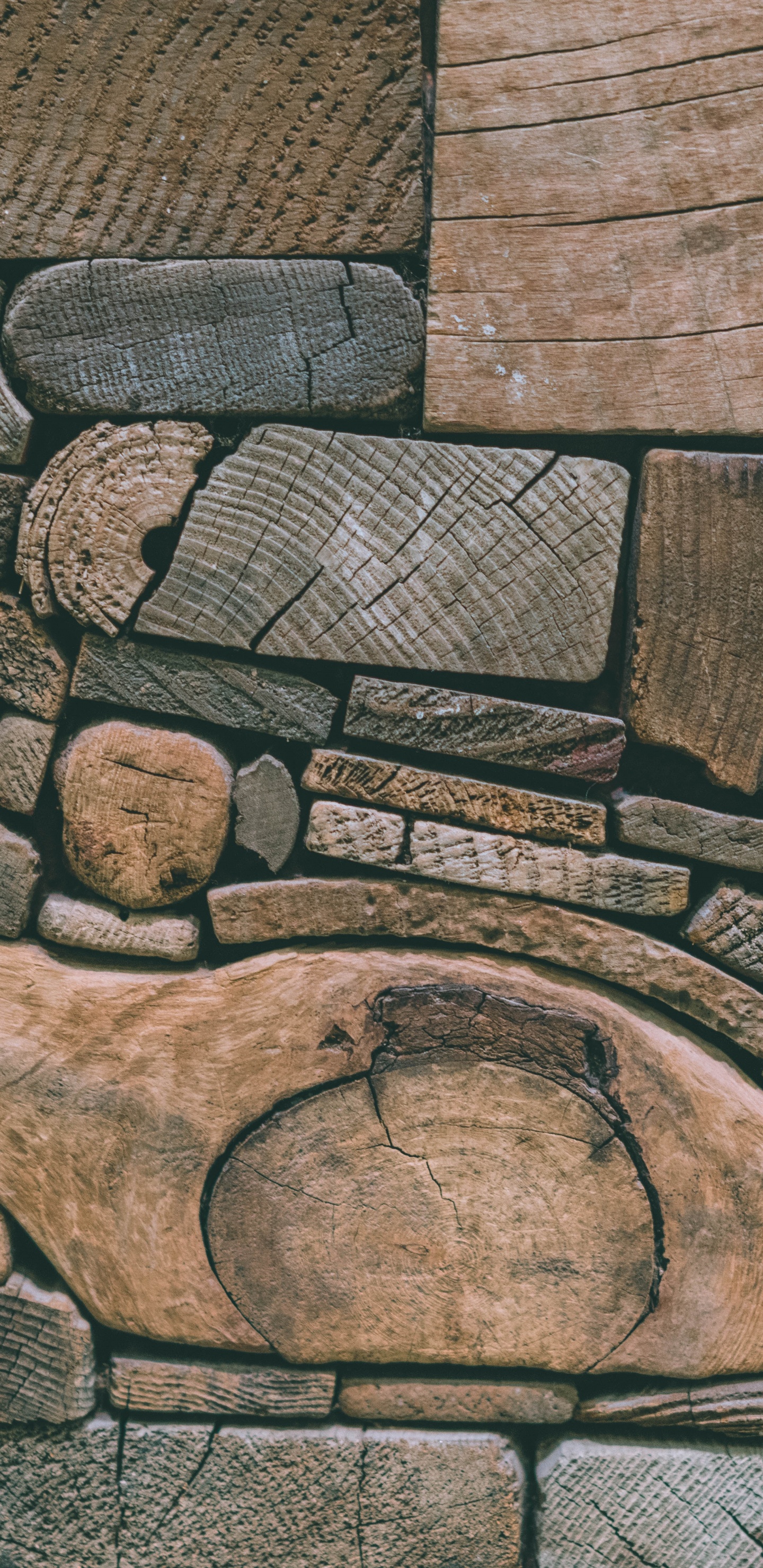 Mur de Briques Brunes Avec Trou. Wallpaper in 1440x2960 Resolution