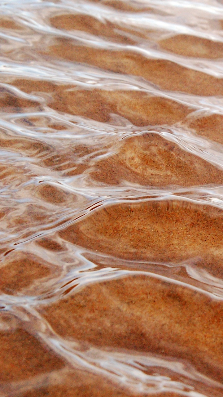 Brown and White Water Waves. Wallpaper in 720x1280 Resolution