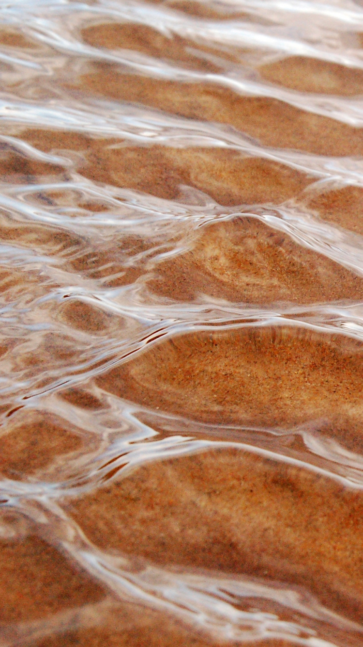 Brown and White Water Waves. Wallpaper in 750x1334 Resolution