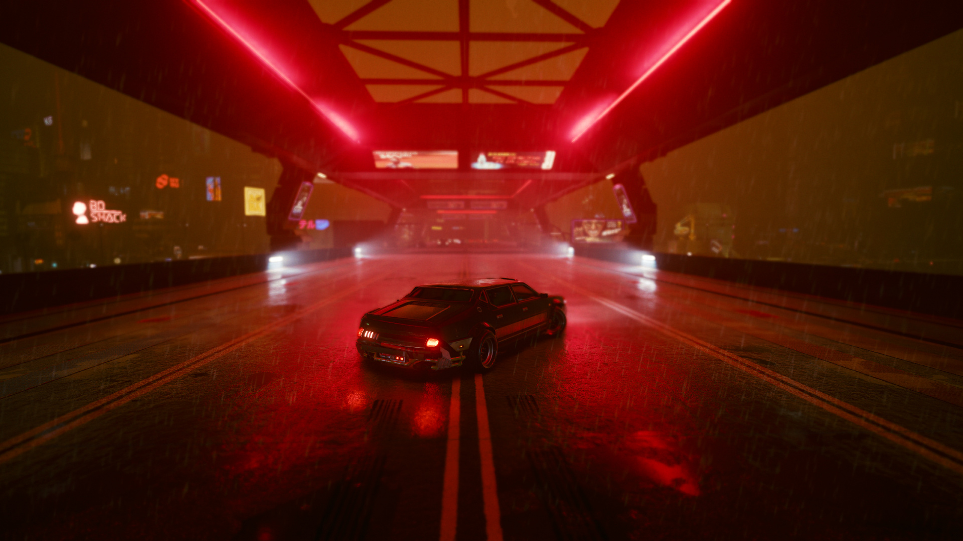 Cyberpunk, Cyberpunk 2077, Cyberpunk 2020, Lumière, Route. Wallpaper in 1920x1080 Resolution