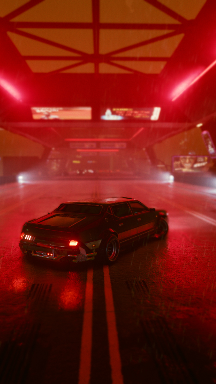 Cyberpunk, Cyberpunk 2077, Cyberpunk 2020, Lumière, Route. Wallpaper in 750x1334 Resolution