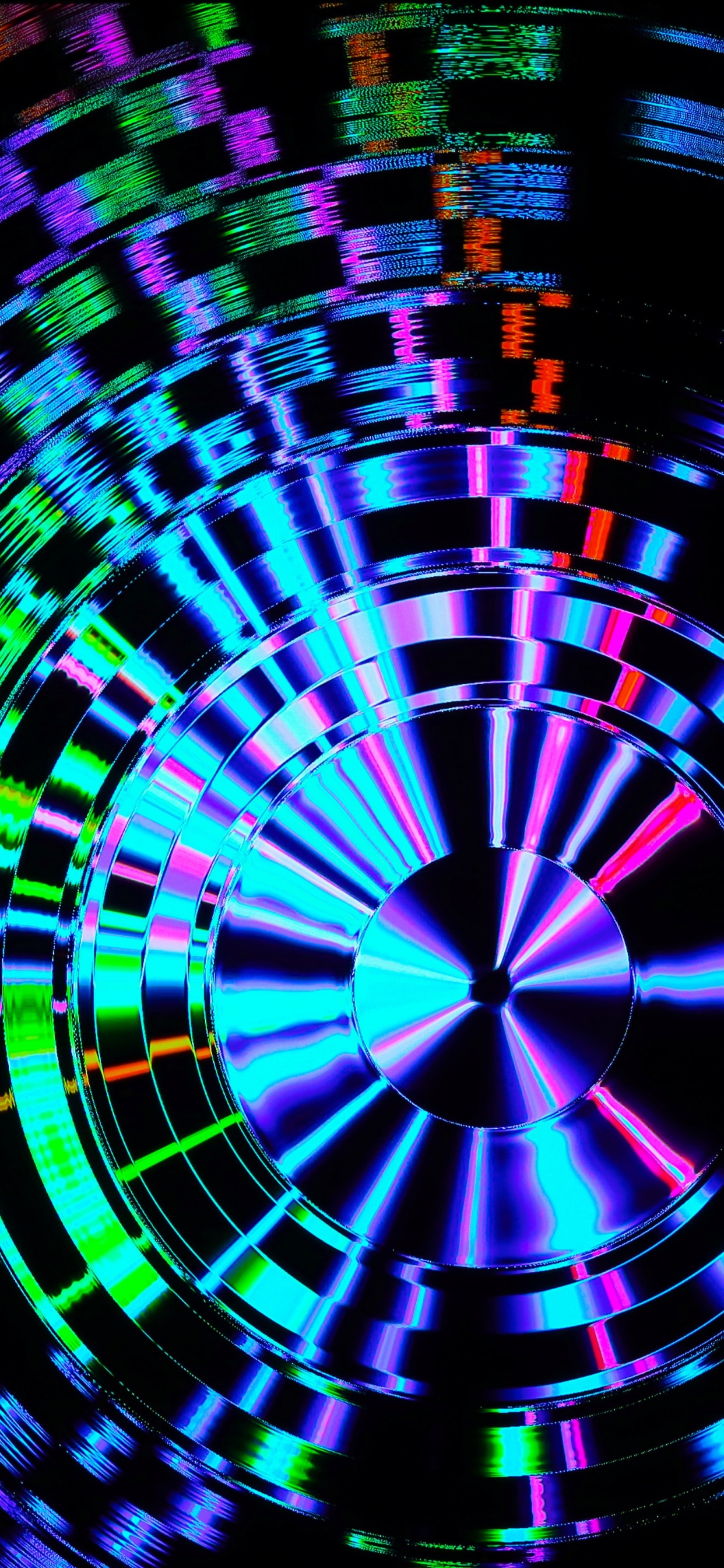 Circle, Colorfulness, Wheel, Light, Lighting. Wallpaper in 1242x2688 Resolution