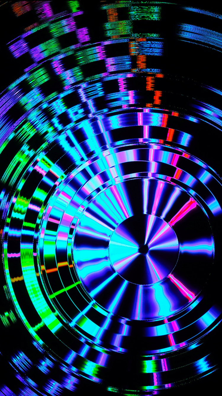 Circle, Colorfulness, Wheel, Light, Lighting. Wallpaper in 750x1334 Resolution
