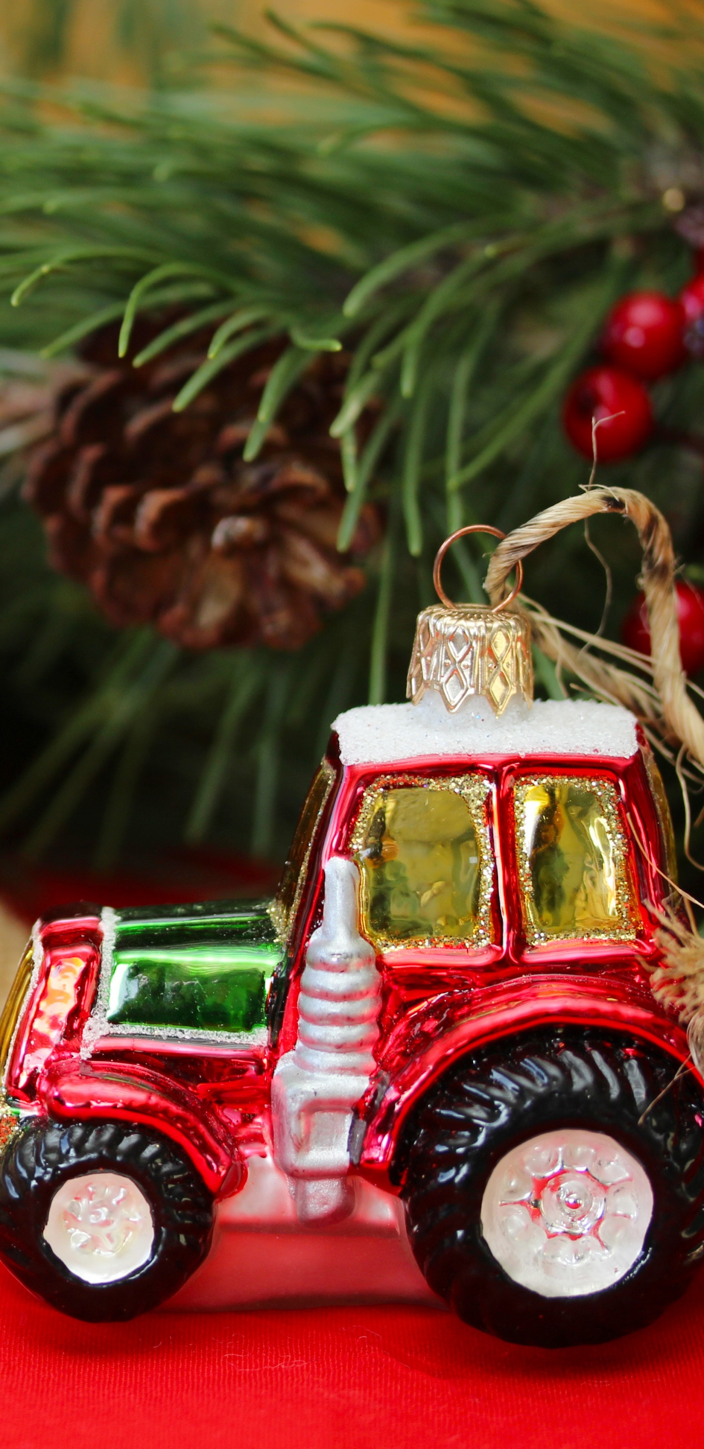 Le Jour De Noël, Santa Claus, Ornement de Noël, Décoration de Noël, Présent. Wallpaper in 1440x2960 Resolution