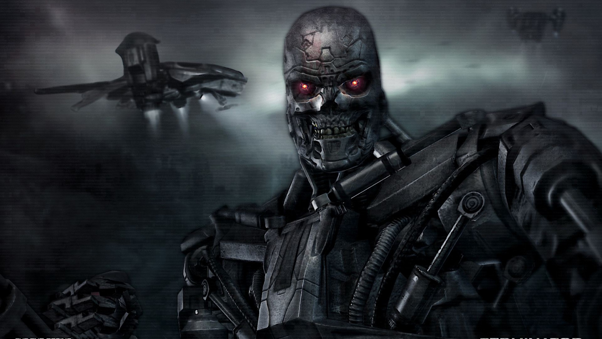 Black and Red Skull With Black and Gray Vest. Wallpaper in 1920x1080 Resolution
