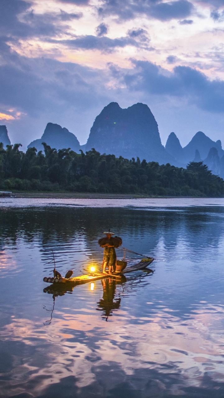Yulong River, 性质, 反射, 水资源, 荒野 壁纸 720x1280 允许