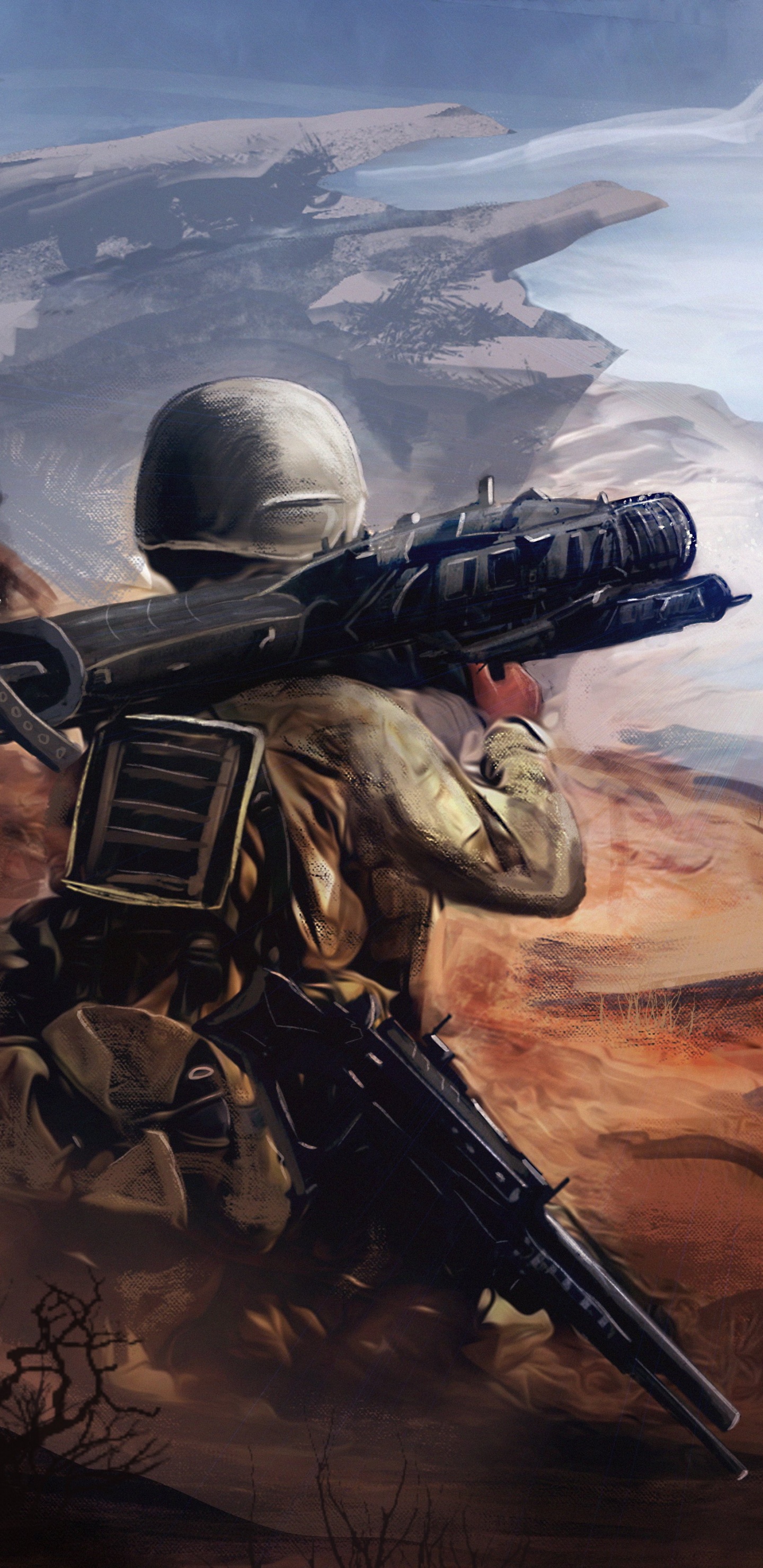 Rifle de Explotación de Robot Negro y Gris. Wallpaper in 1440x2960 Resolution