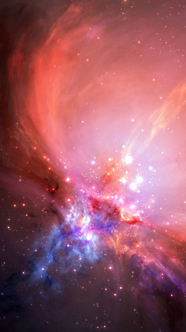 Illustration de la Galaxie Bleue et Blanche. Wallpaper in 750x1334 Resolution