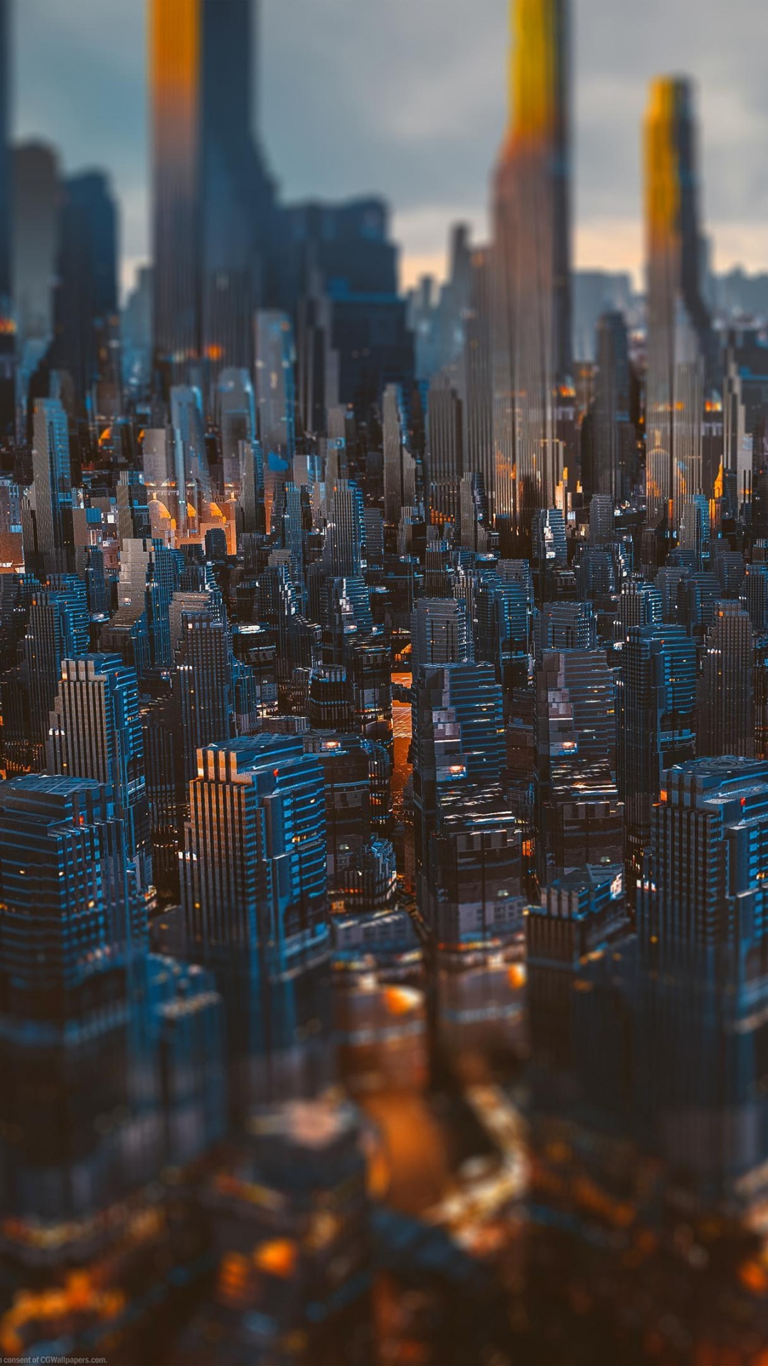 City Skyline During Night Time. Wallpaper in 1080x1920 Resolution