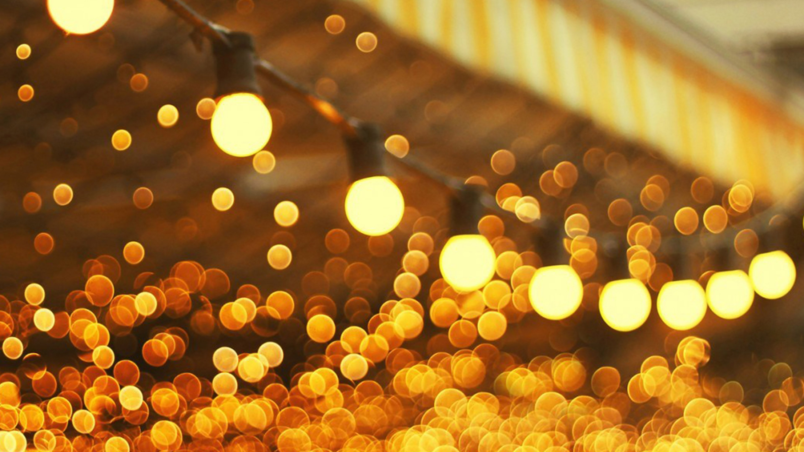 Bokeh Photography of String Lights. Wallpaper in 2560x1440 Resolution
