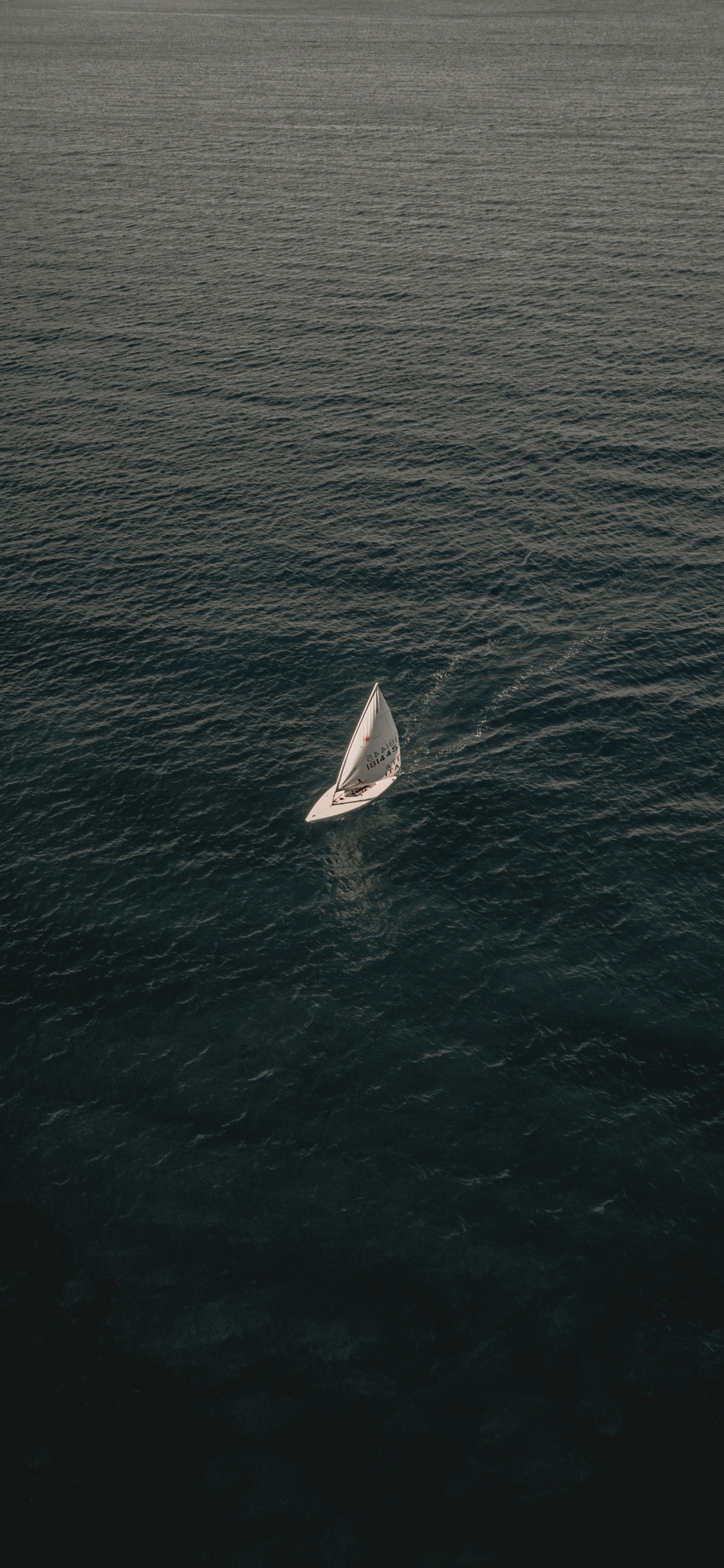 Calm, Birds Eye View, Wave, Body of Water, Horizon. Wallpaper in 1125x2436 Resolution