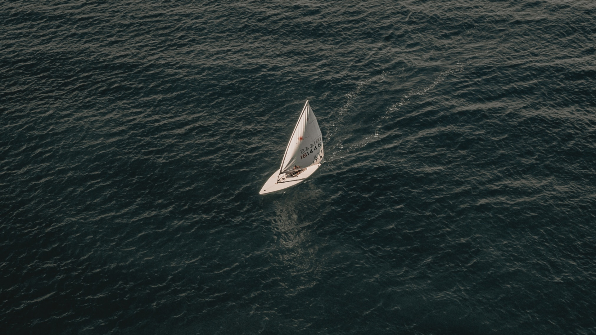 Ruhe, Birds Eye View, Welle, Gewässer, Horizont. Wallpaper in 1920x1080 Resolution