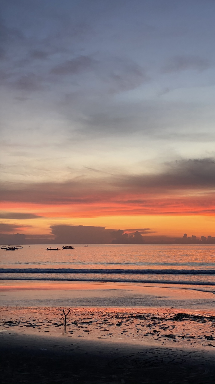 Horizon, Eau, Mer, Fluide, Liquid. Wallpaper in 750x1334 Resolution