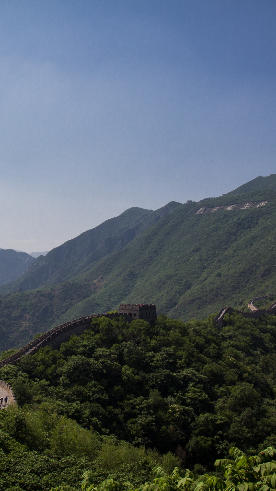 中国的长城, 多山的地貌, 山站, 高地, 植被 壁纸 1080x1920 允许