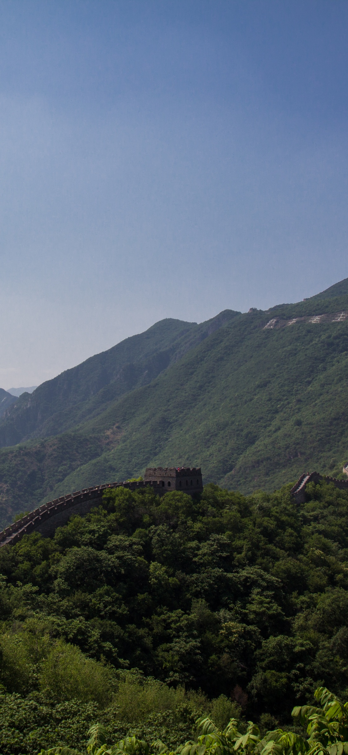 中国的长城, 多山的地貌, 山站, 高地, 植被 壁纸 1125x2436 允许
