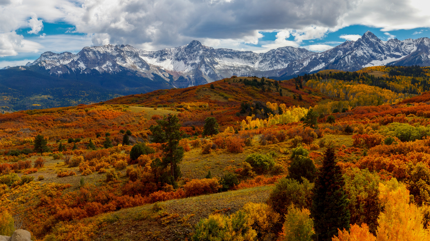 Nature, Mountain, Cloud, Plant, Leaf. Wallpaper in 1366x768 Resolution