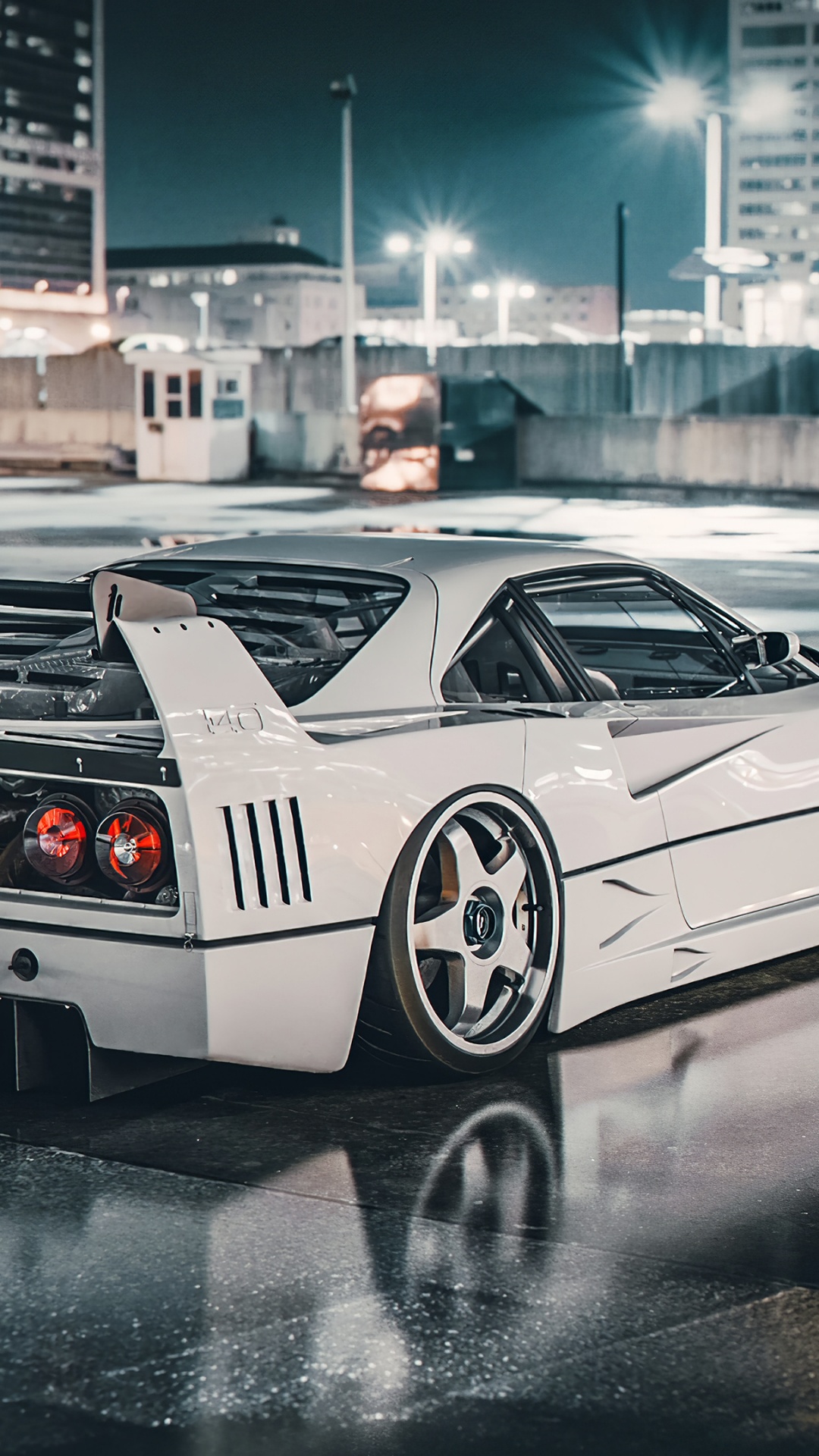 White and Black Coupe on Water. Wallpaper in 1080x1920 Resolution