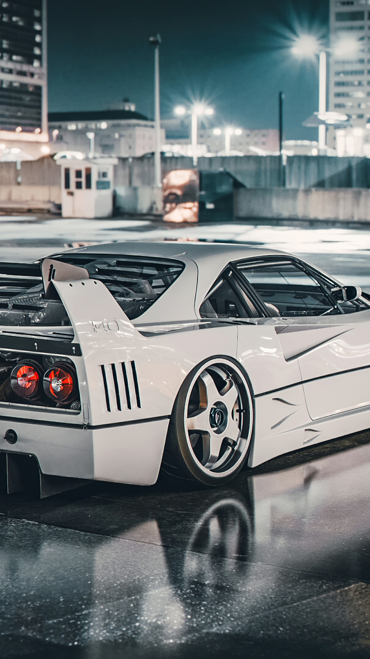 White and Black Coupe on Water. Wallpaper in 750x1334 Resolution