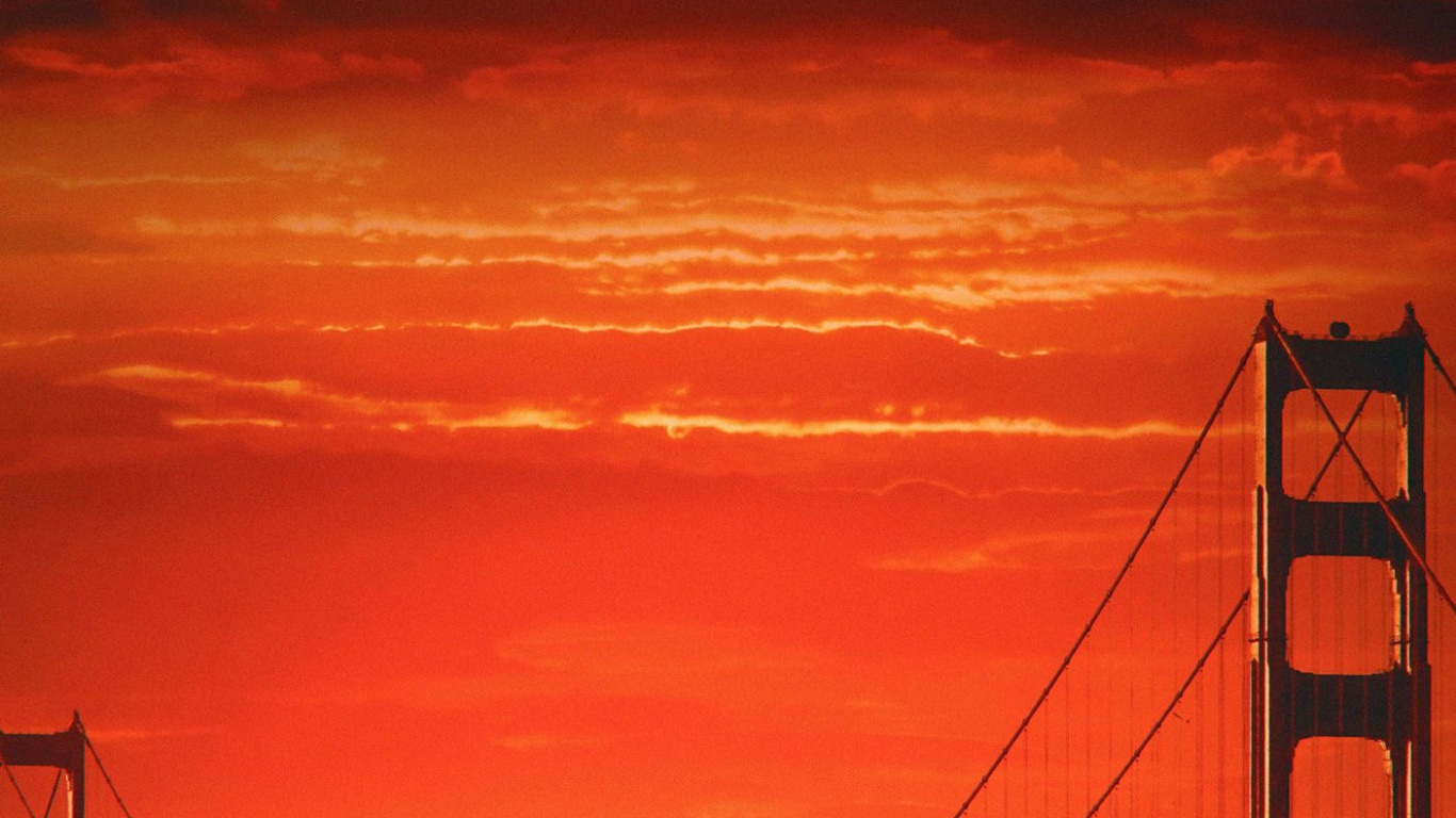 Golden Gate Bridge, Suspension Bridge, Presidio of San Francisco, Bridge, San Francisco Bay. Wallpaper in 1366x768 Resolution