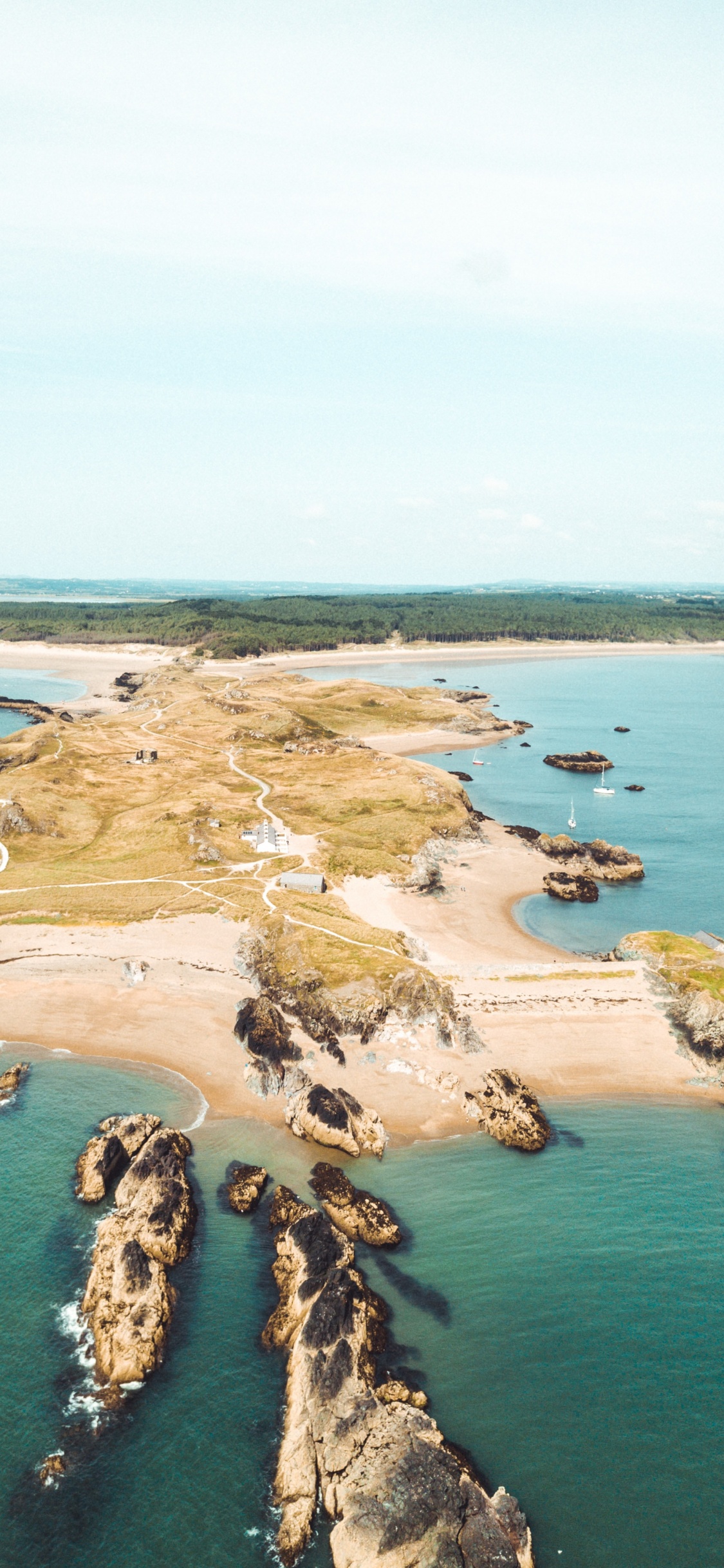 Inselchen, Halbinsel, Cape, Großbritannien, Küste. Wallpaper in 1125x2436 Resolution