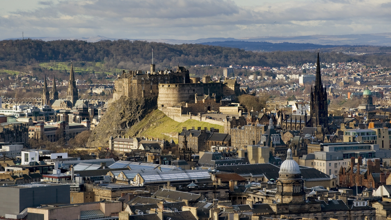 Aerial View of City Buildings During Daytime. Wallpaper in 1366x768 Resolution