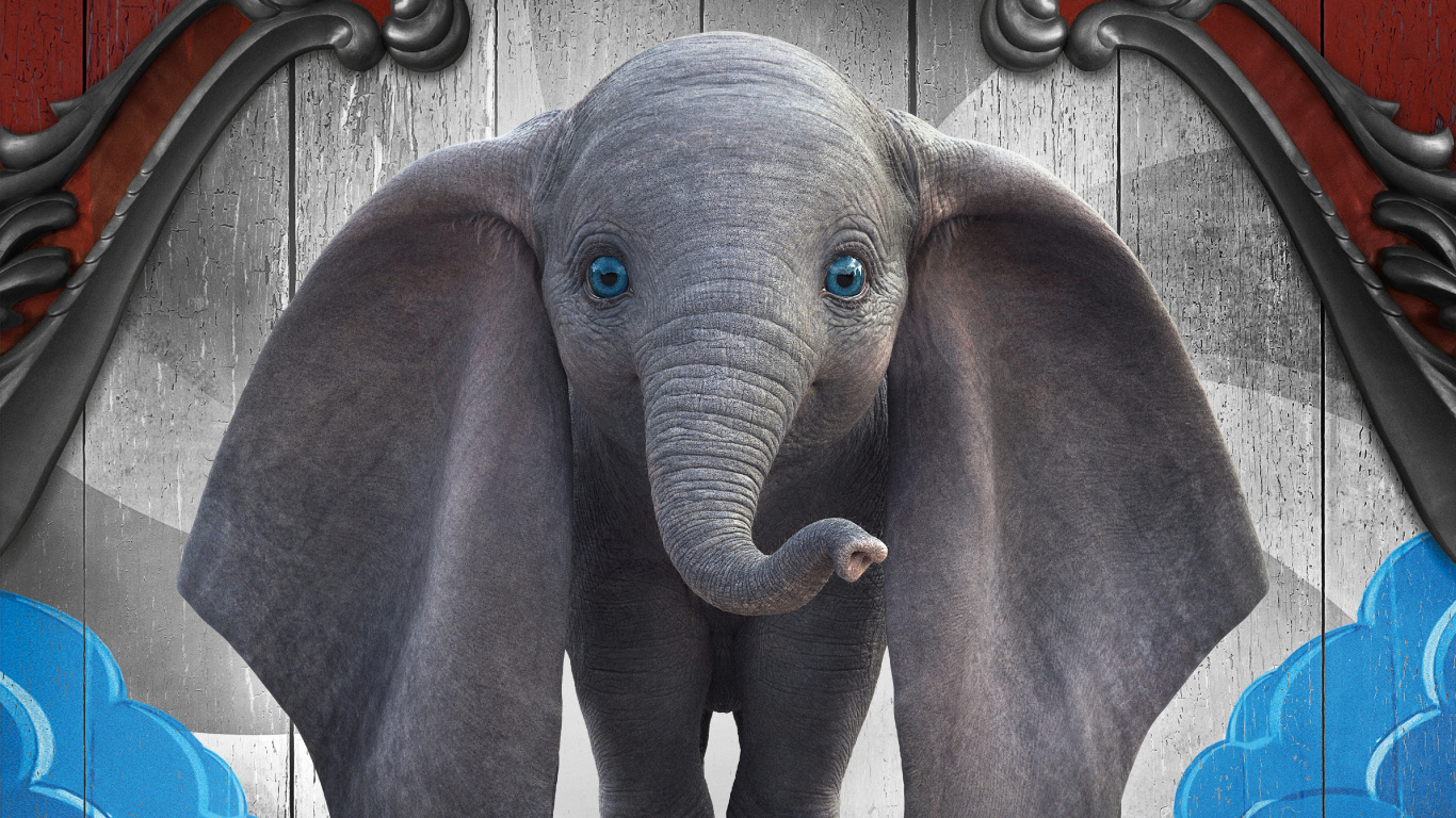 Elephant, Cuteness, Daytime, Elephants and Mammoths, Blue. Wallpaper in 1366x768 Resolution