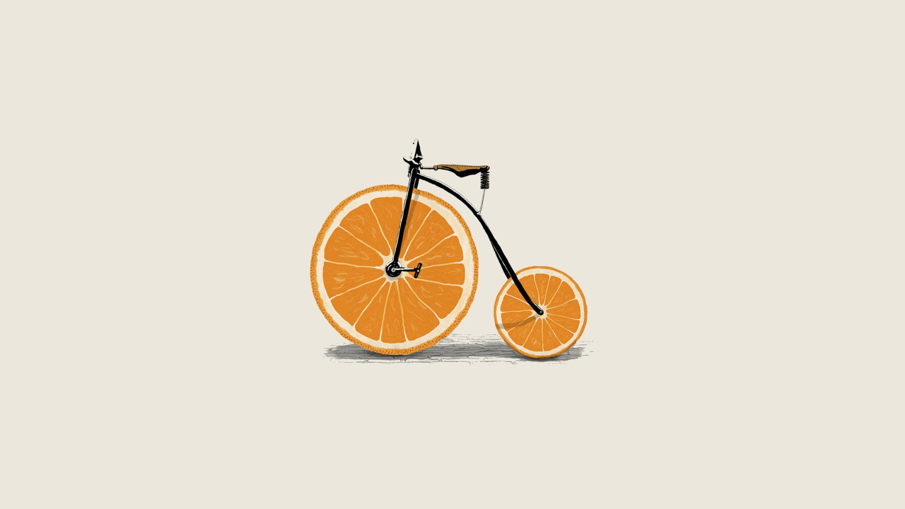 Orange Fruit on White Background. Wallpaper in 1280x720 Resolution