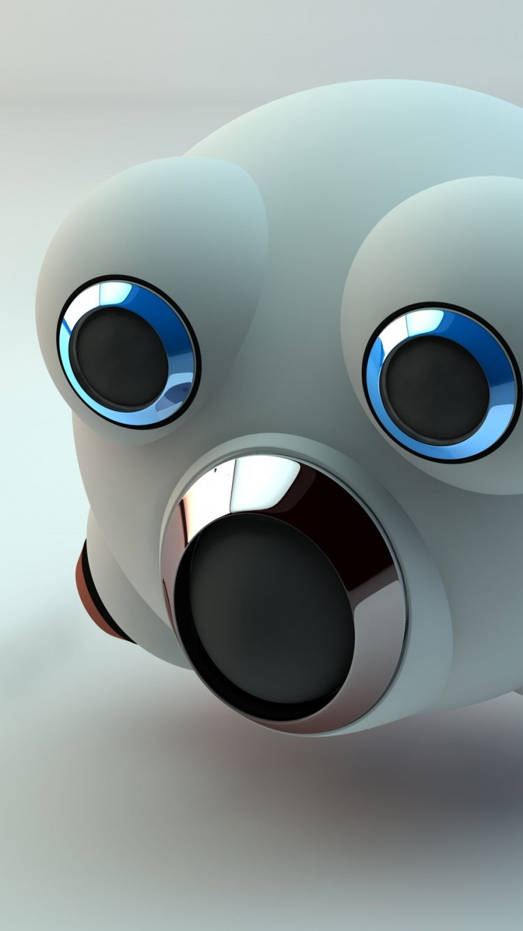 Blue and White Robot Toy. Wallpaper in 750x1334 Resolution