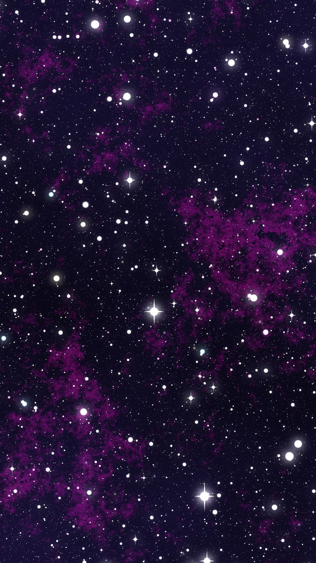 Nuit Étoilée Violette et Blanche. Wallpaper in 1080x1920 Resolution