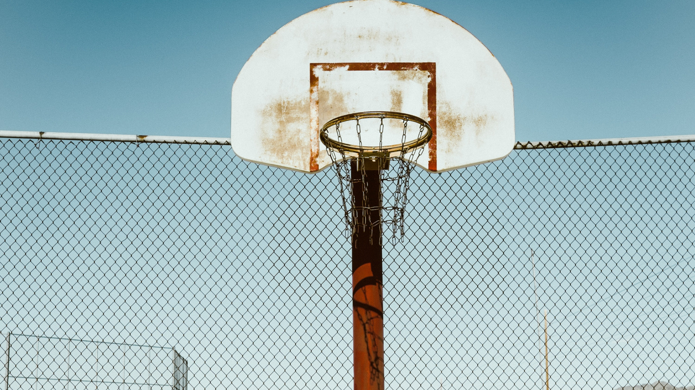 White and Brown Basketball Hoop. Wallpaper in 1366x768 Resolution