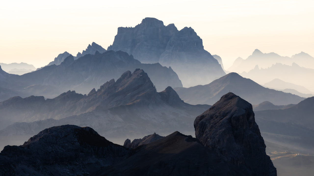 Mountain, Cloud, Atmosphere, Ecoregion, Nature. Wallpaper in 1280x720 Resolution