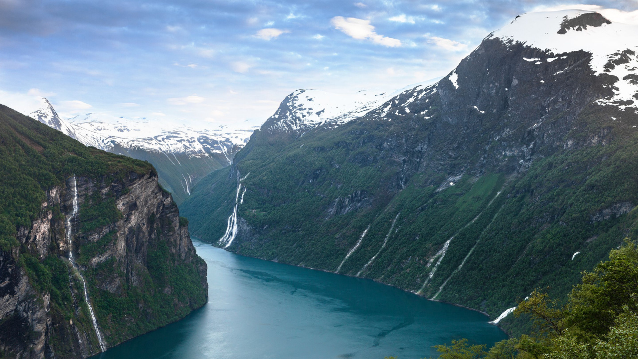 盖伦格, 挪威, 峡湾, 水资源, 高地 壁纸 1280x720 允许