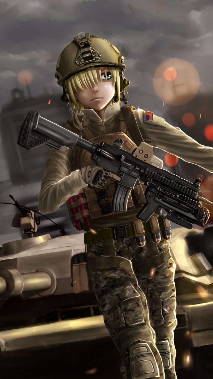 Anime, Soldado, Juego de Pc, Militar, Organización Militar. Wallpaper in 720x1280 Resolution