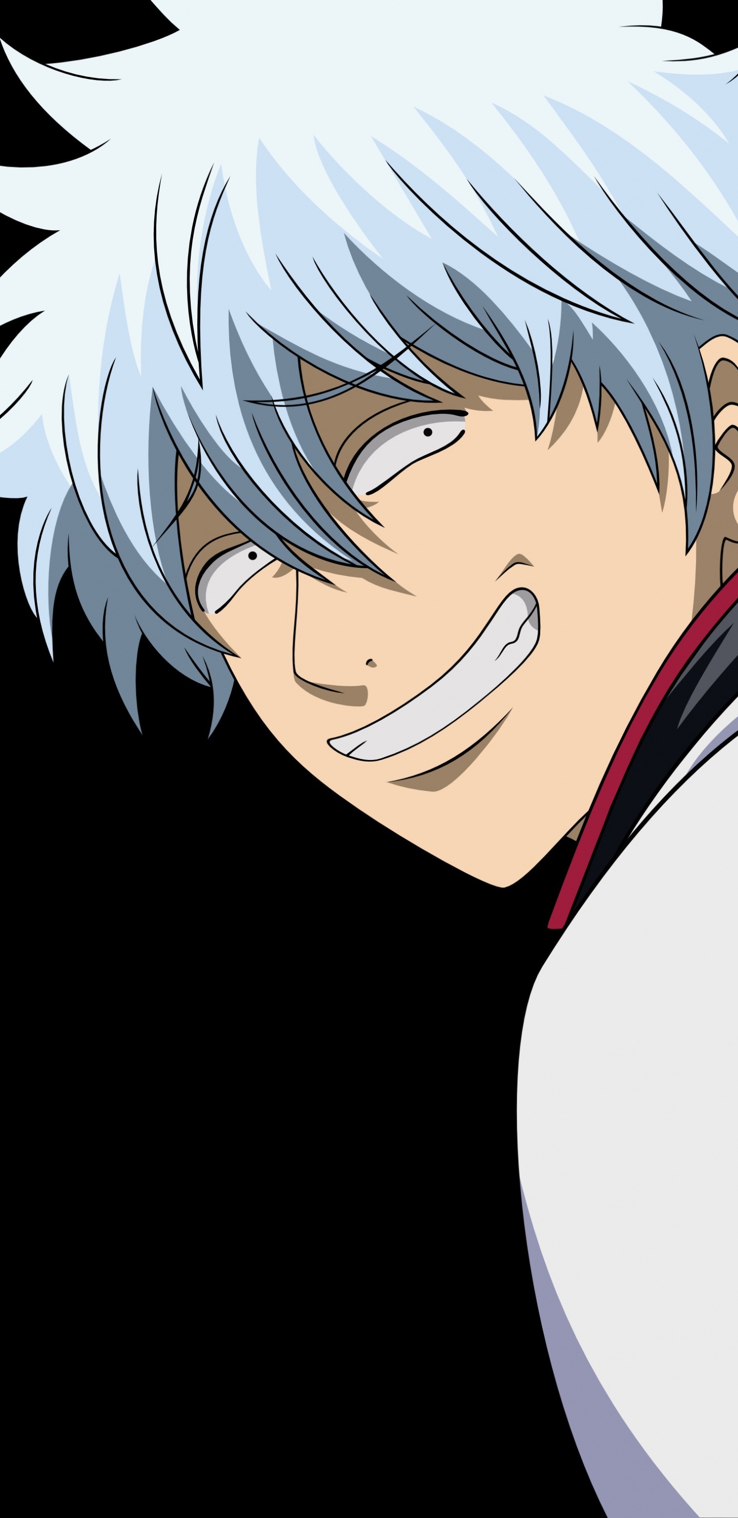 White Haired Male Anime Character. Wallpaper in 1440x2960 Resolution