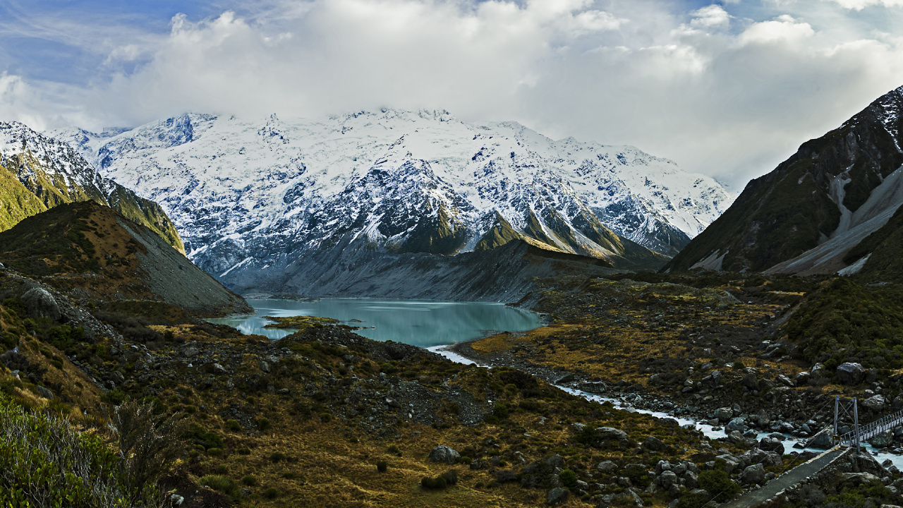 Desierto, Agua, Montaña, Los Recursos de Agua, Nieve. Wallpaper in 1280x720 Resolution