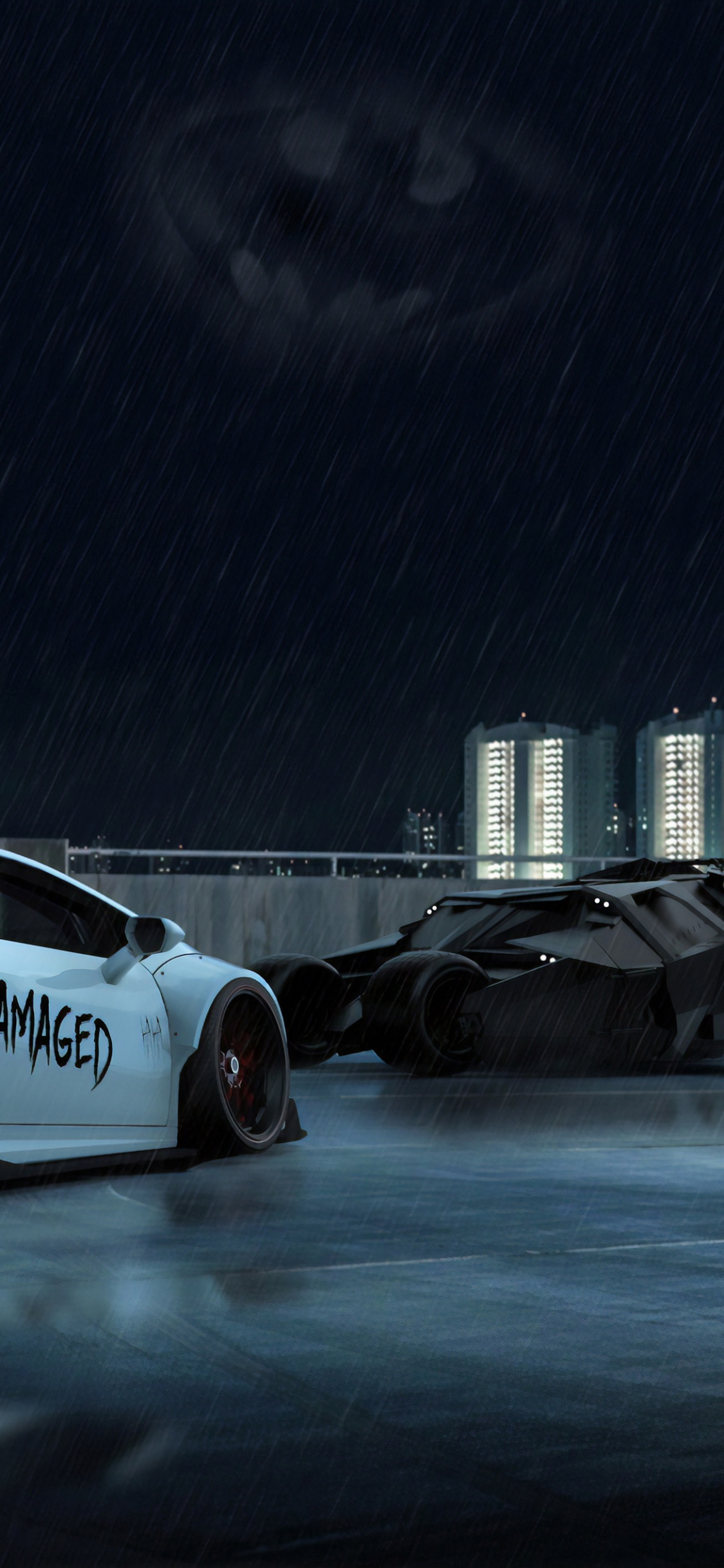 Porsche 911 Blanche Sur Route. Wallpaper in 1125x2436 Resolution