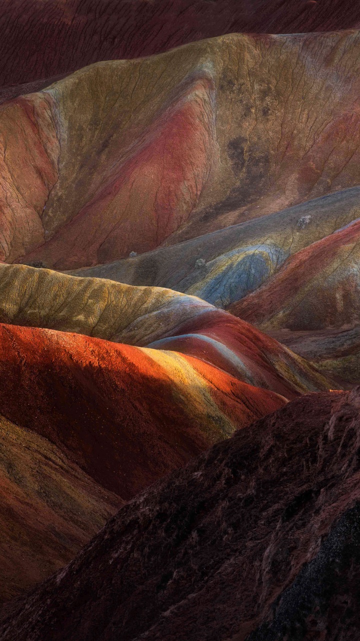 性质, 地质学, 张掖国家地质公园, 形成, 画布 壁纸 720x1280 允许