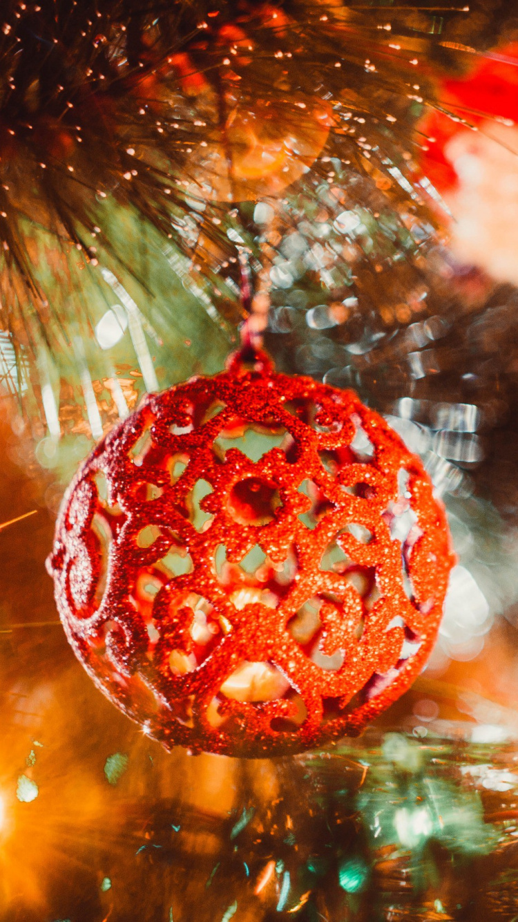 New Year, Holiday, Christmas Ornament, Christmas Decoration, Tree. Wallpaper in 750x1334 Resolution