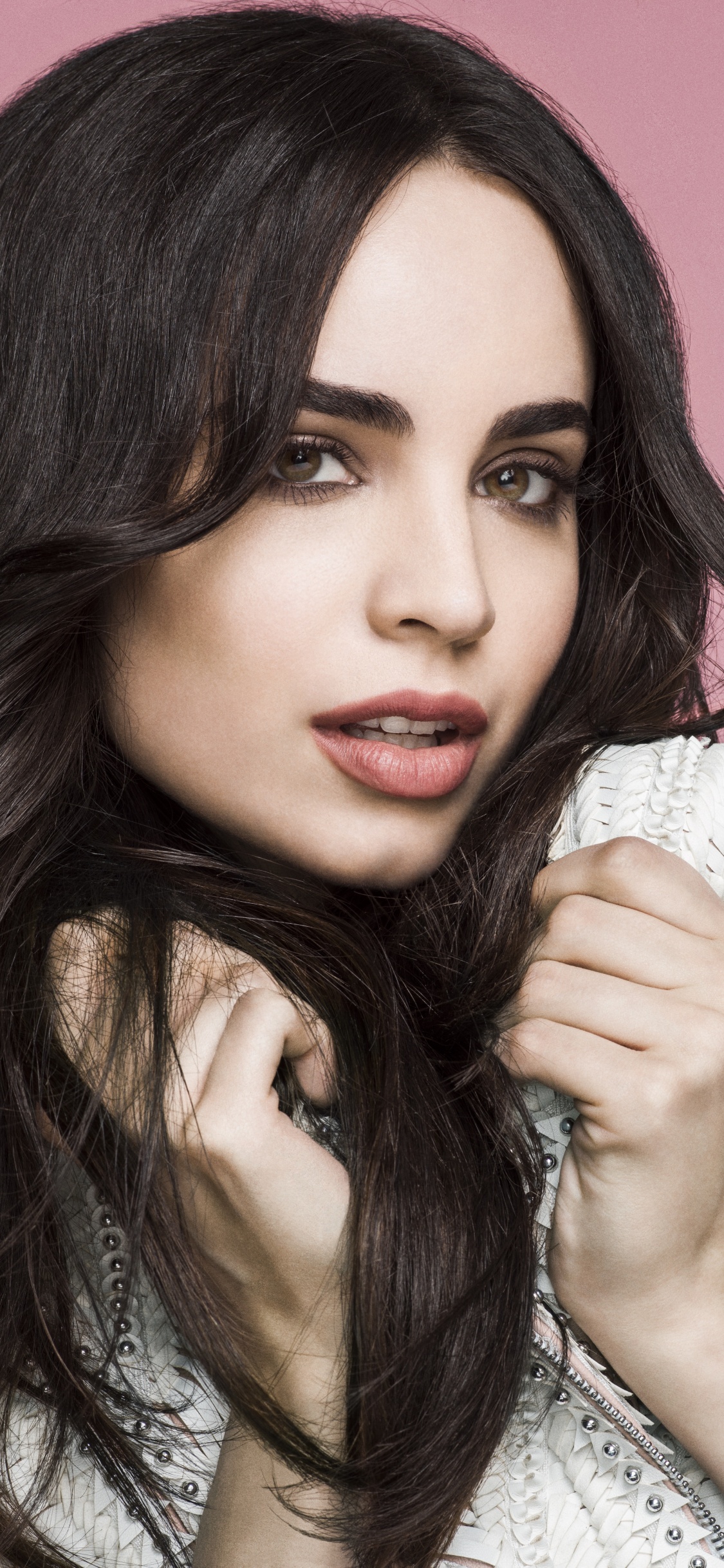 Sofia Carson, Descendants, Hair, Face, Lip. Wallpaper in 1125x2436 Resolution