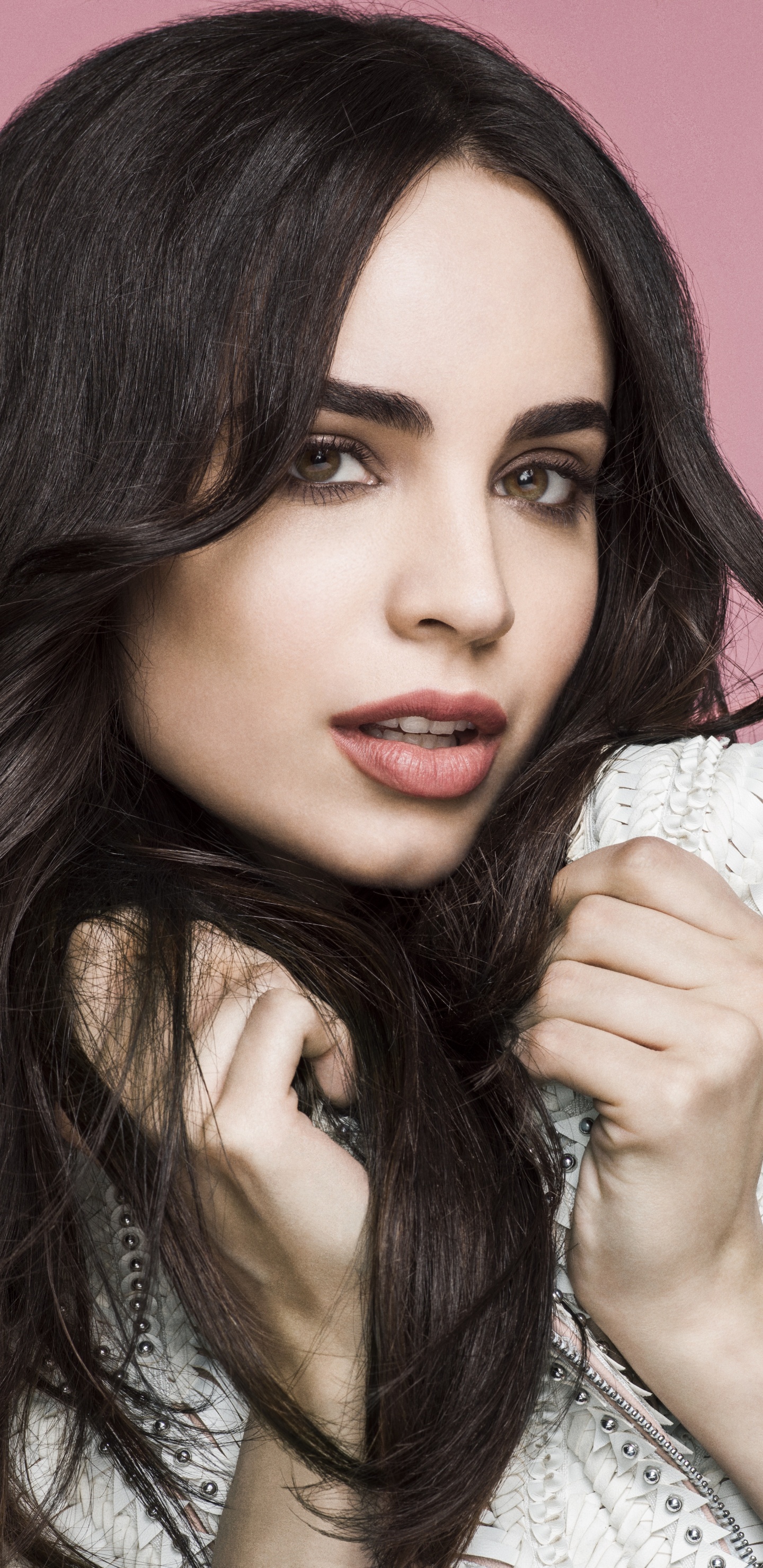 Sofia Carson, Descendants, Hair, Face, Lip. Wallpaper in 1440x2960 Resolution