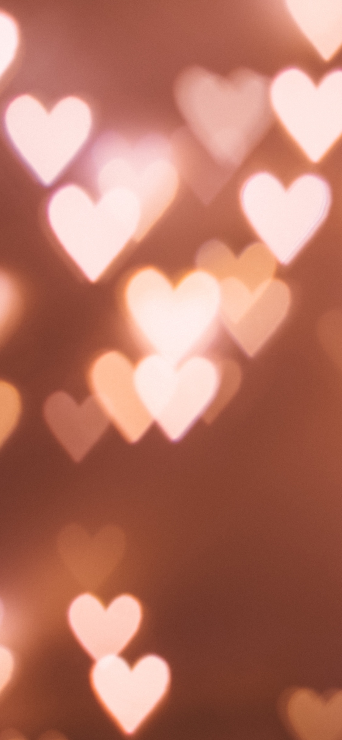 Rot-weißes Licht-Bokeh. Wallpaper in 1125x2436 Resolution