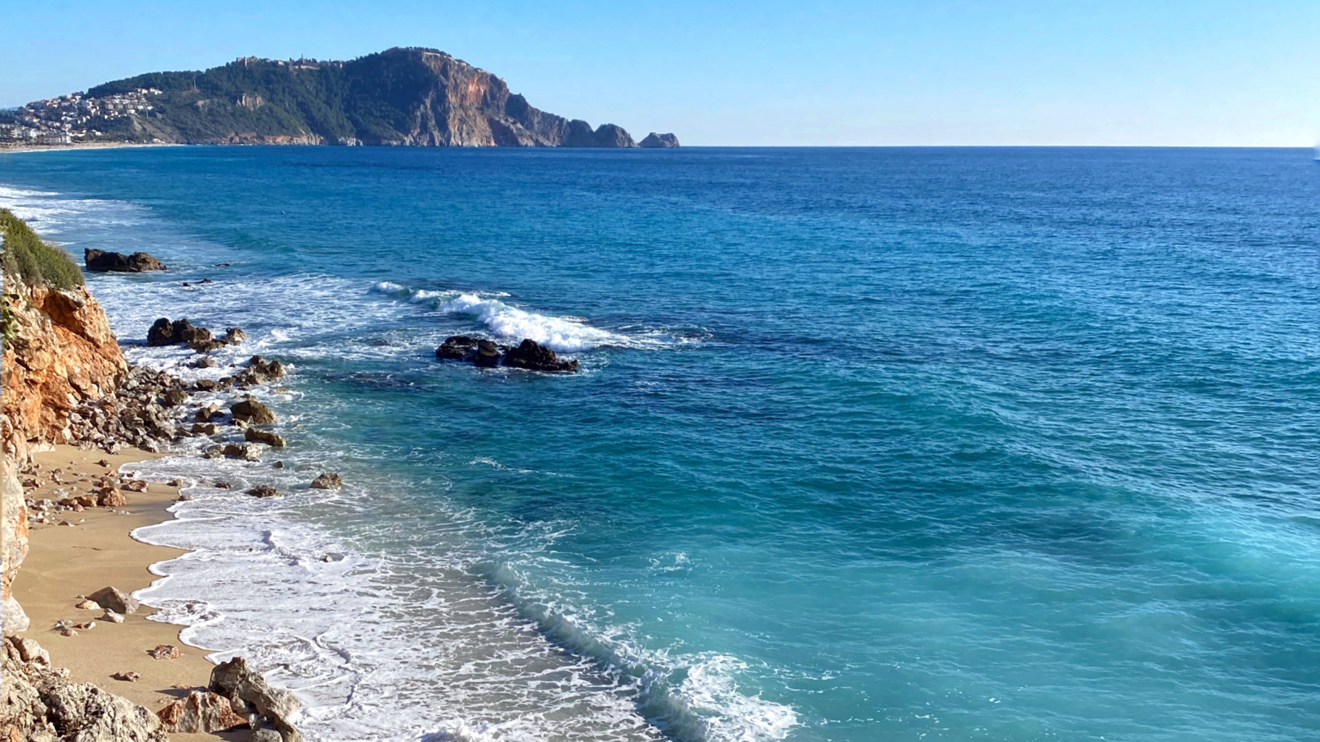 Kleopatra Strand Alanya, Wasser, Wasserressourcen, Naturlandschaft, Gelände. Wallpaper in 1920x1080 Resolution