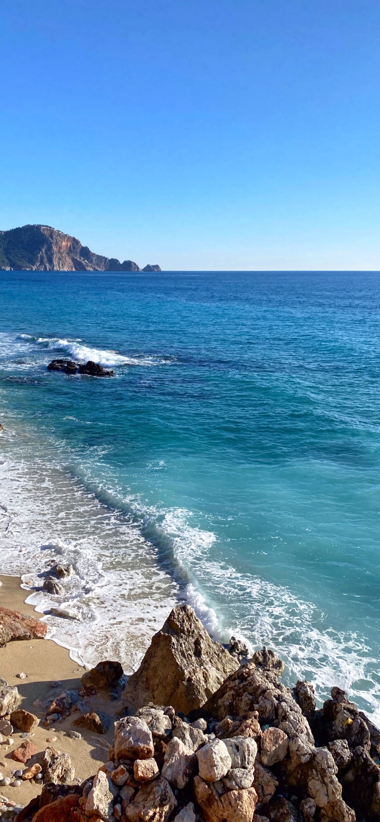 Playa Cleopatra Alanya, Agua, Los Recursos de Agua, Paisaje Natural, Playa. Wallpaper in 1242x2688 Resolution