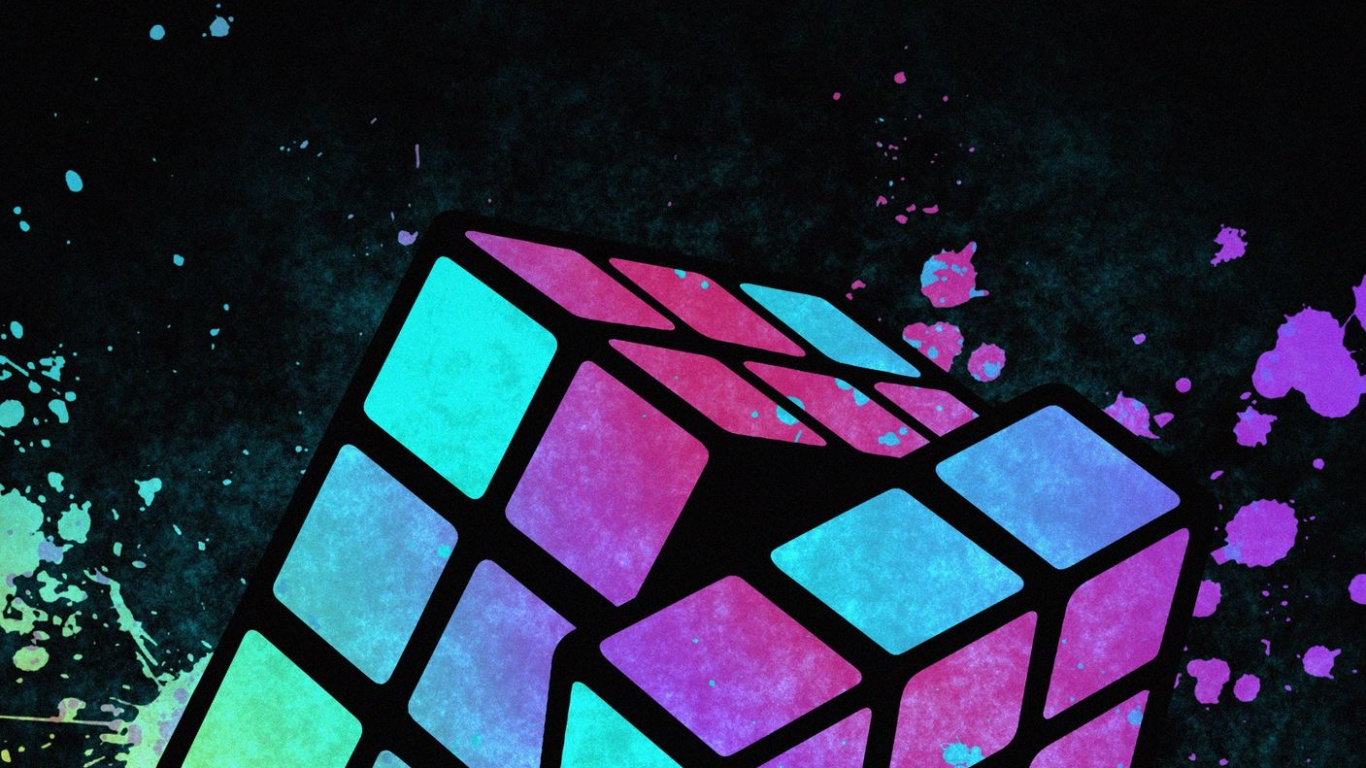 Cool Rubiks Cube, Rubiks Cube, Rubiks, Rubiks 3x3 Cube, Cube. Wallpaper in 1366x768 Resolution