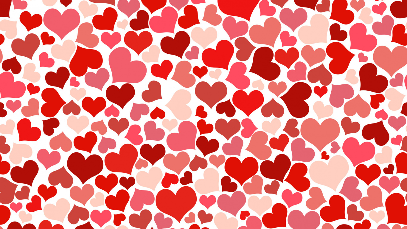 Heart, Clip Art, Red, Pattern, Design. Wallpaper in 1366x768 Resolution