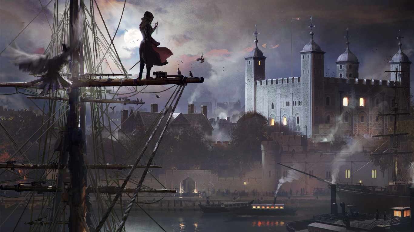 Assassins Creed Syndicate, Concept Art, Ubisoft, Kotaku, Art. Wallpaper in 1366x768 Resolution